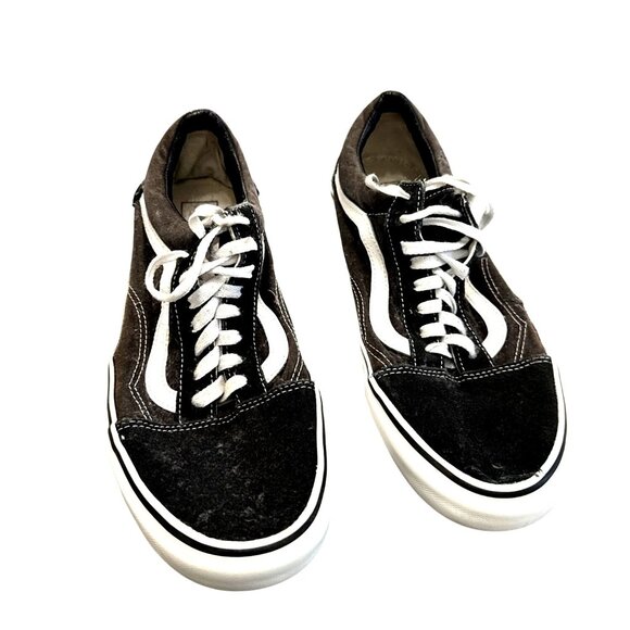 Vans Old Skool Black & White Skate Shoes US Mens 11 Womens 12.5 Canvas/Suede Low - Picture 1 of 9